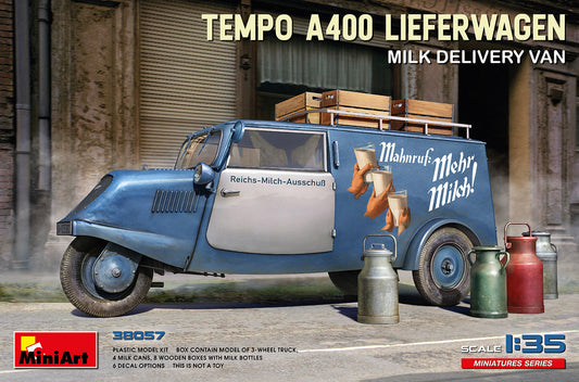 MiniArt 38057 1/35 Tempo A400 Lieferwagen Milk Delivery Van