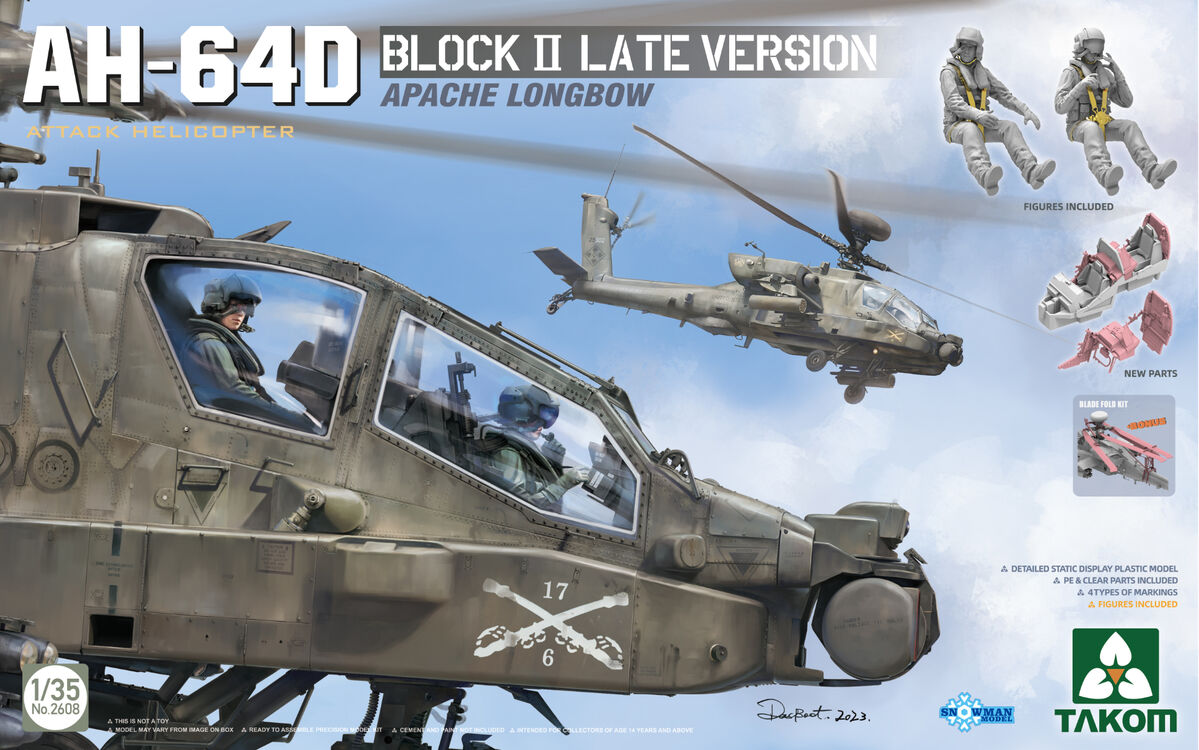 Takom 2608 1/35 AH-64D Attack Helicopter Apache Longbow Block II (Late Version)