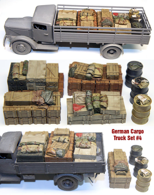 Value Gear GOB04 1/35 Opel Blitz & Bussing Nag 57x139mm German Truck Load #4