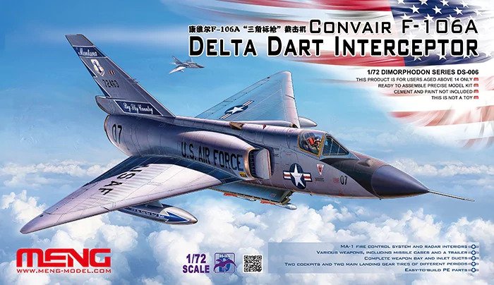 Meng DS006 1/72 Convair F-106A Delta Dart Interceptor