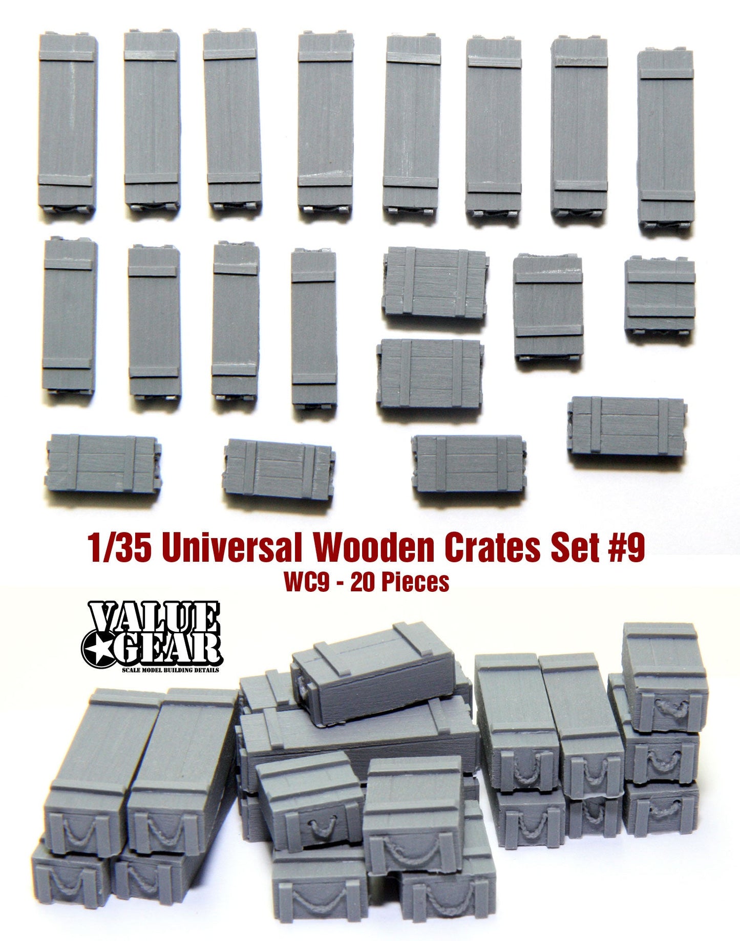 Value Gear WC 9 1/35 Universal Wooden Crates Set #9